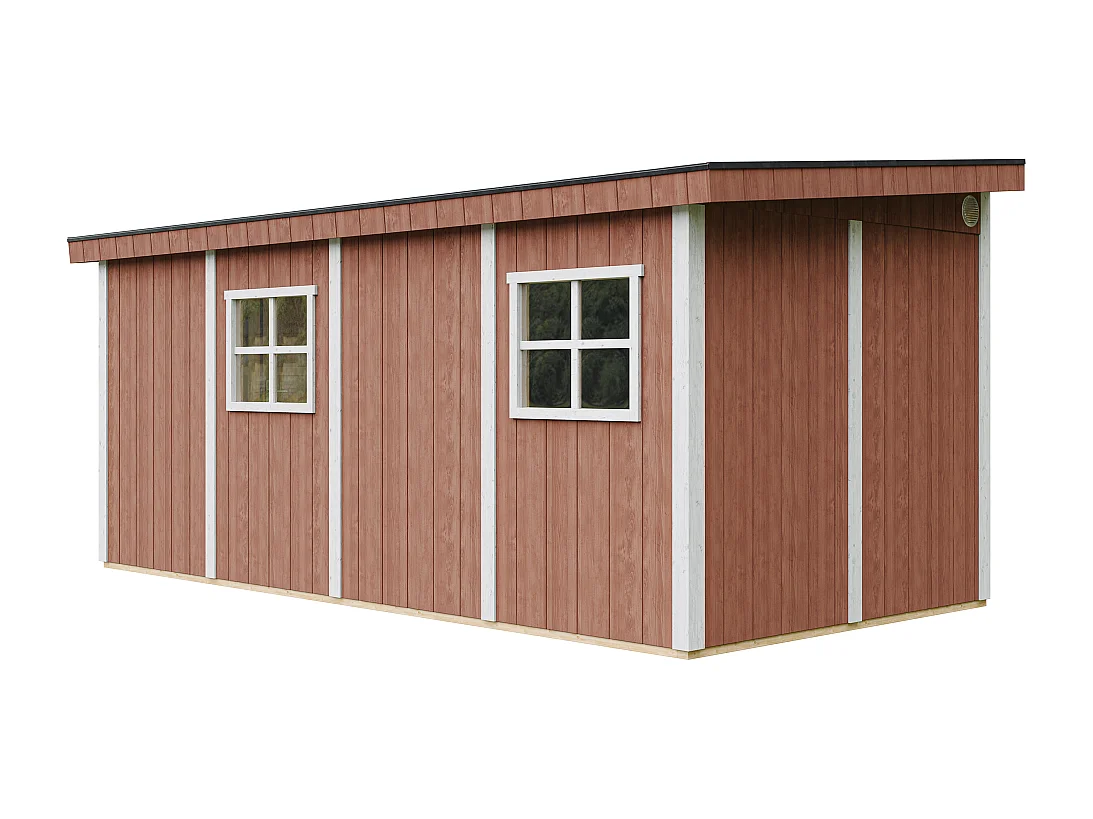 Domek ogrodowy najwyższej jakości - 11,47 m² - H231x248x530 cm - bez podłogi i ściany bocznej - M940B-REDWOOD RED 4920773 - obrazek 1
