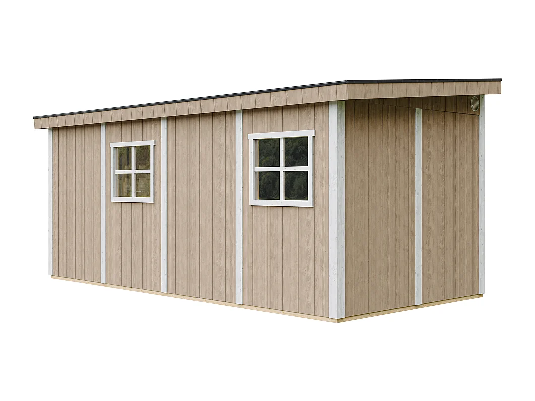Domek ogrodowy najwyższej jakości - 11,47 m² - H231x248x530 cm - bez podłogi i ściany bocznej - M940B-TERRA BROWN 4920774 - obrazek 1