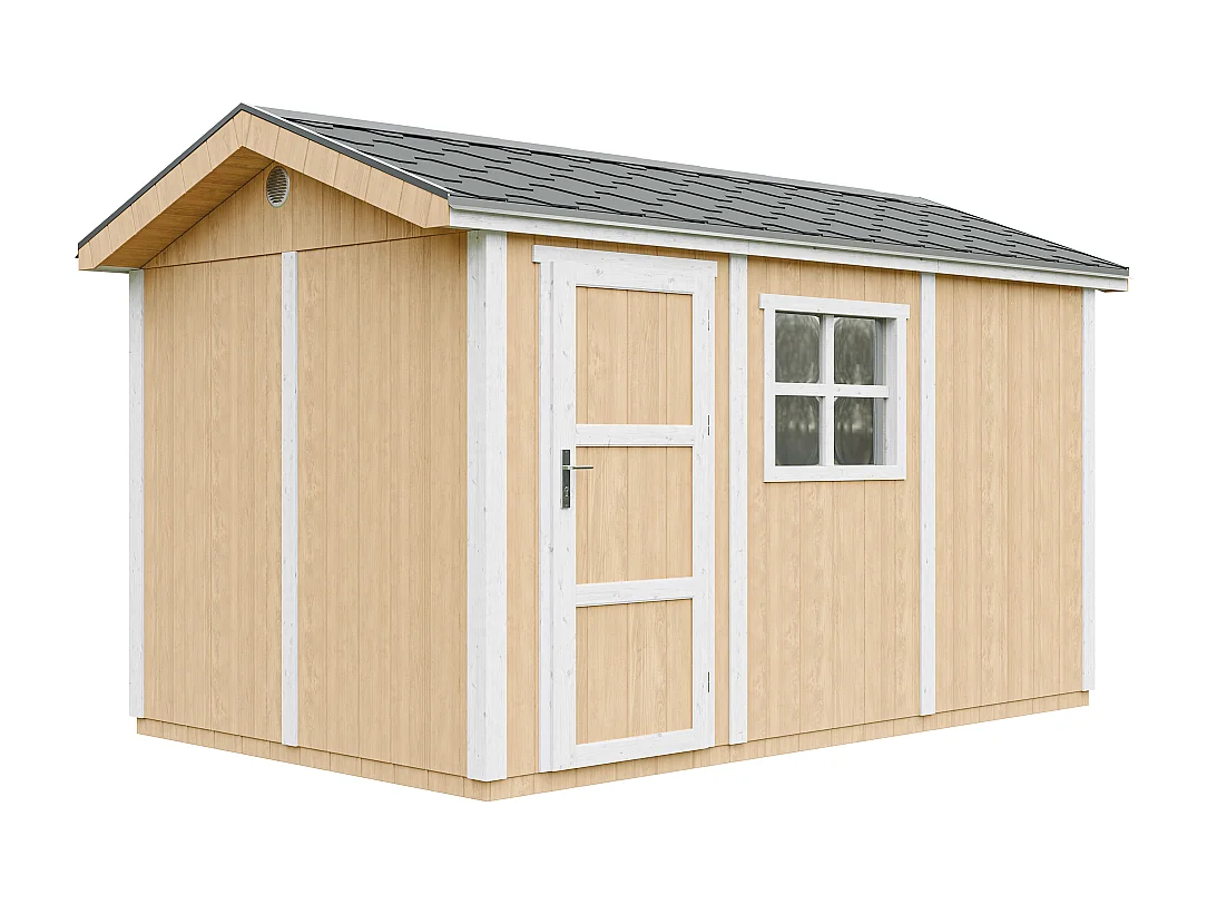 Domek ogrodowy najwyższej jakości - 8,68 m² - H252x250x412 cm - z podłogą i gonty bitumiczne - M914-HARVEST HONEY 4920779 - obrazek 1