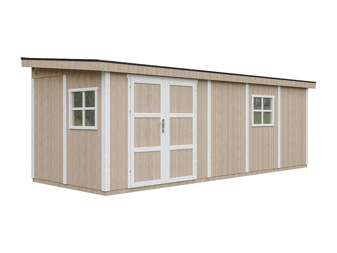 Domek ogrodowy najwyższej jakości - 14,30 m² - H231x248x648 cm - M941-TERRA BROWN 4920828 - obrazek 1
