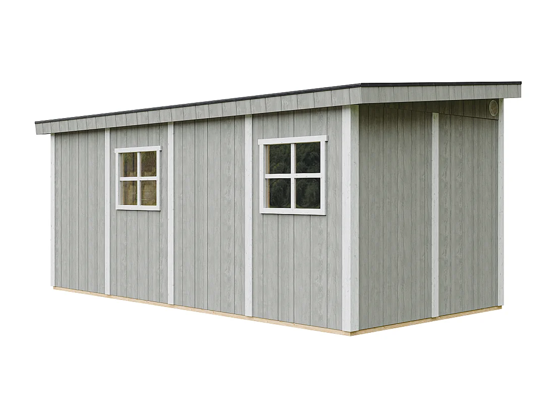 Domek ogrodowy najwyższej jakości - 11,47 m² - H231x248x530 cm - bez podłogi i ściany bocznej - M940B-TUNDRA GREY 4920848 - obrazek 1