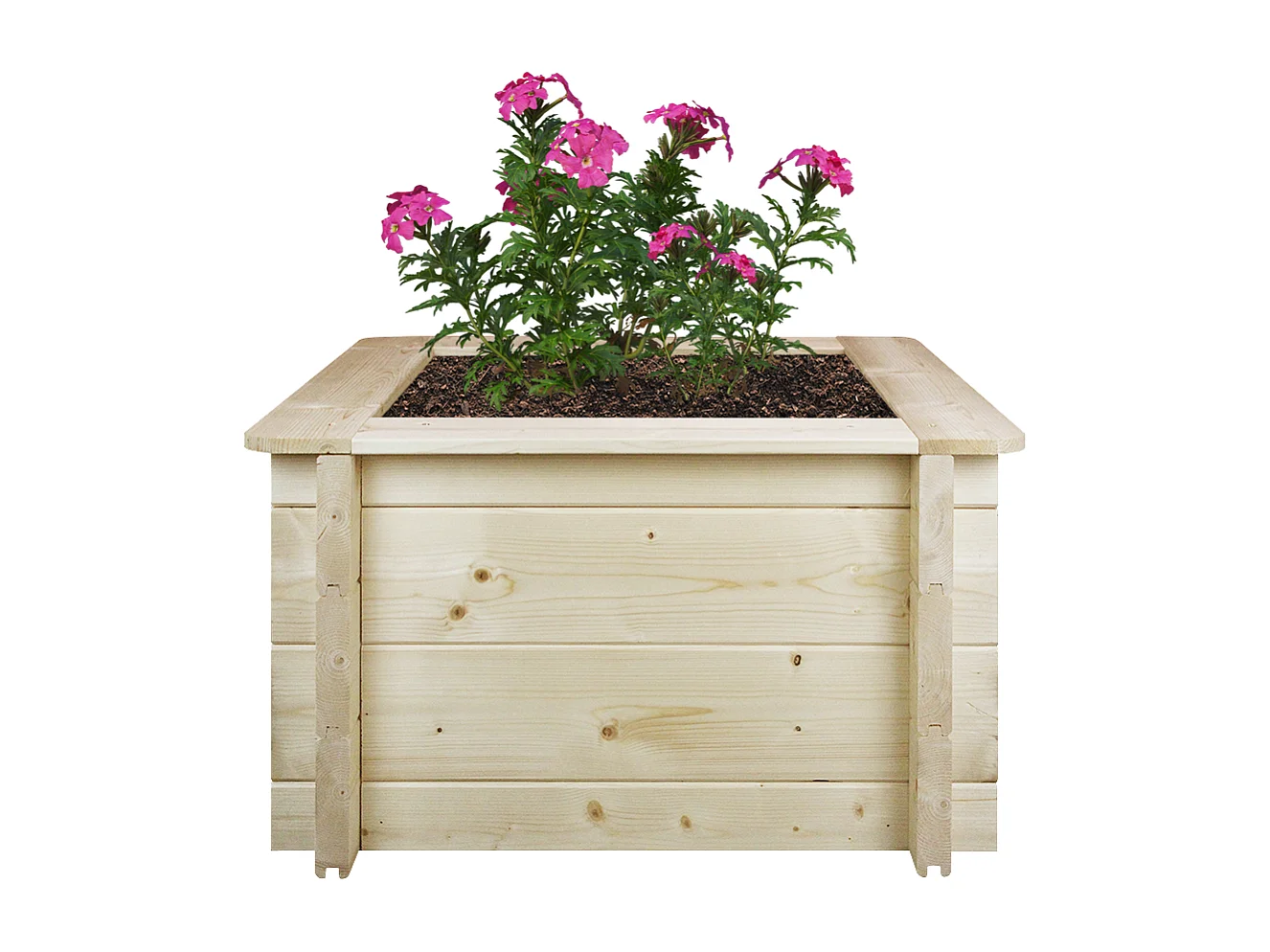 Drewniana doniczka na kwiaty - S35 x 58 x 58 cm - M616-1 4920869 - obrazek 1