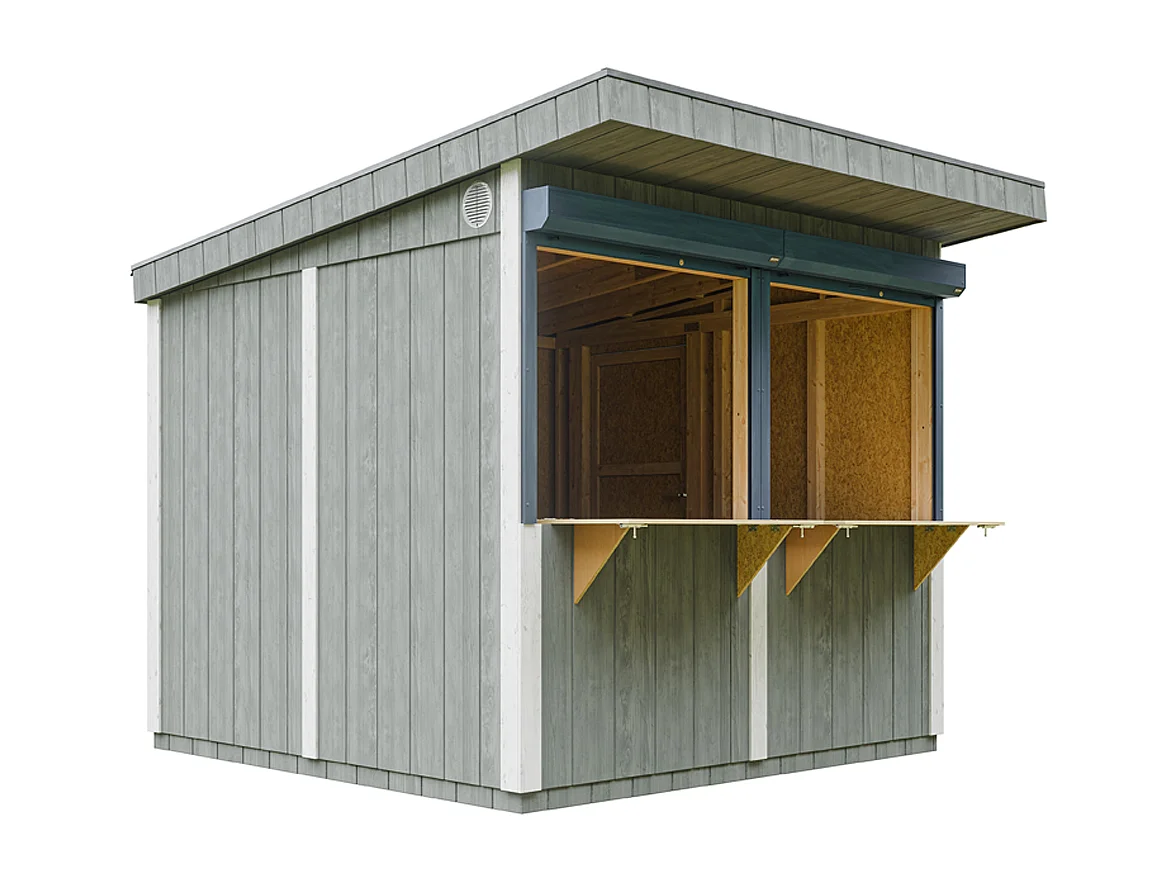 Domek handlowy, kiosk na bazie drewna – 5,9m²- M950-CAVERN STEEL 4920873