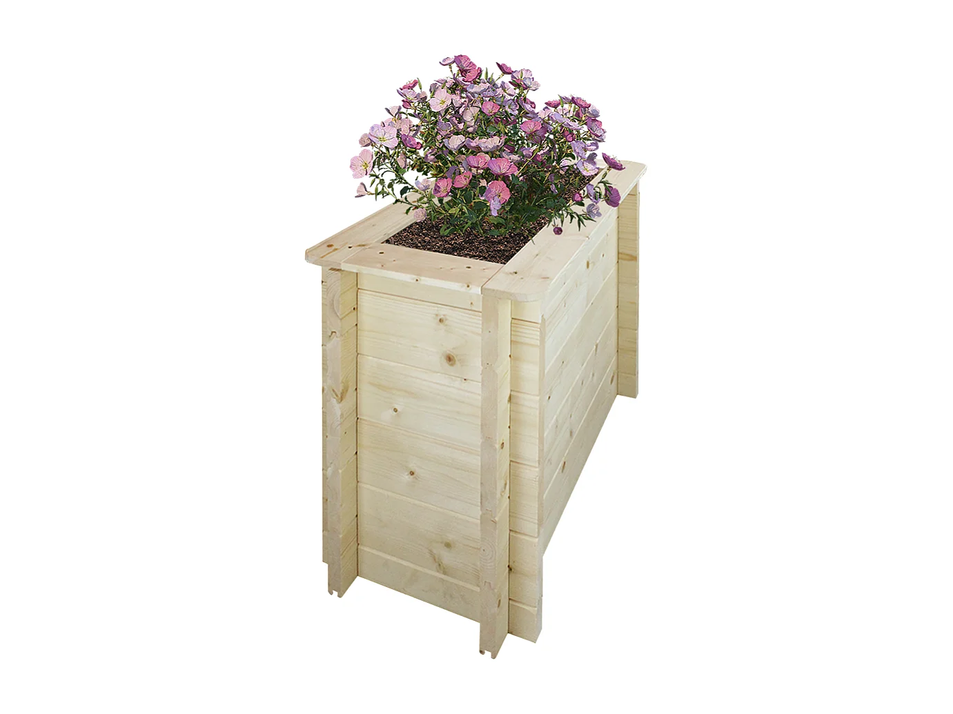 Drewniana doniczka na kwiaty - S57 x 38 x 78 cm - M612-1 4920877 - obrazek 1