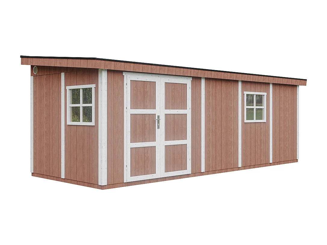 Domek ogrodowy najwyższej jakości - 14,30 m² - H231x248x648 cm - M941-REDWOOD RED 4920884 - obrazek 1