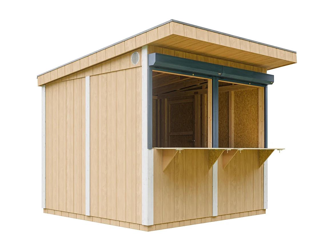 Domek handlowy, kiosk na bazie drewna - 5,9m²- M950-HARVEST HONEY 4920886 - obrazek 1