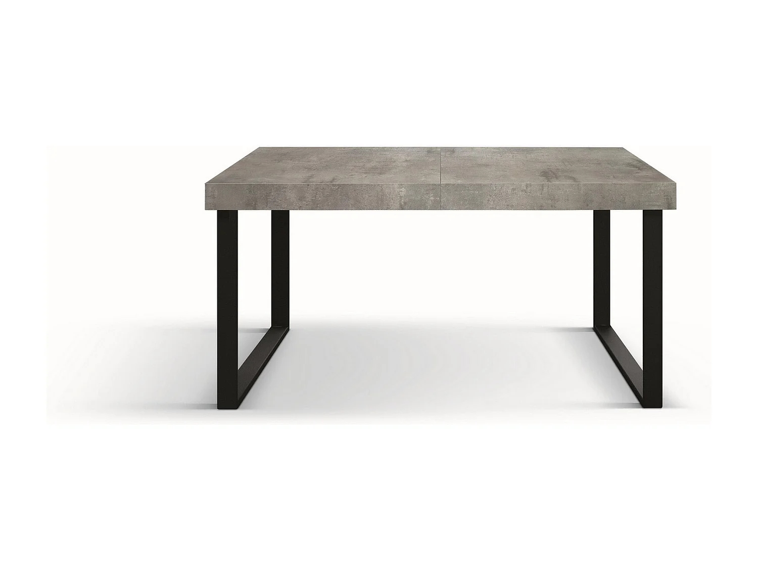 Drewniany stół, szary beton, antracytowa podstawa, długość 160×90-240×90cm - CINQUALE 4056826 - obrazek 1