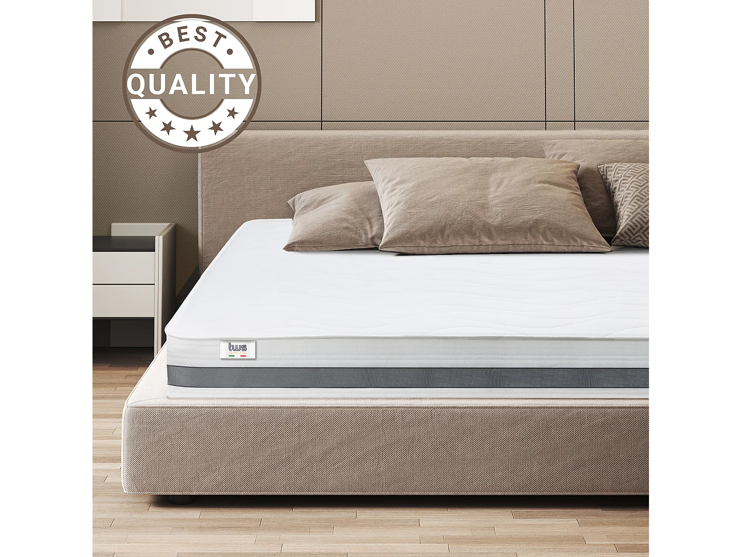 Materac 80 x 190 sprężynowy kieszeniowy | Wysokość 20 cm 3179994