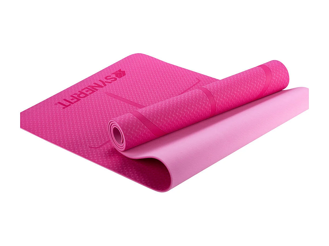 Mata do jogi Synerfit Zenith – Różowa mata fitness TPE antypoślizgowa 4879255