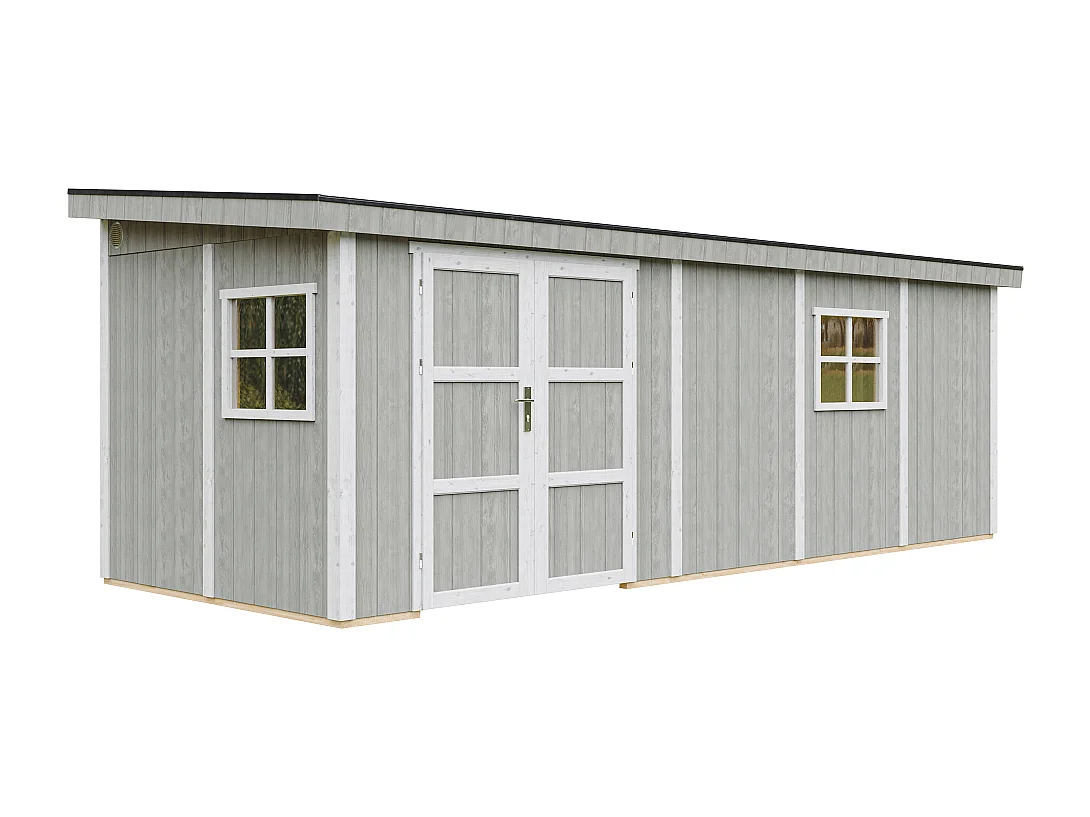 Domek ogrodowy najwyższej jakości - 14,3 m² - H231x248x648 cm - bez podłogi i ściany bocznej - M941B-TUNDRA GREY 3793196 - obrazek 1