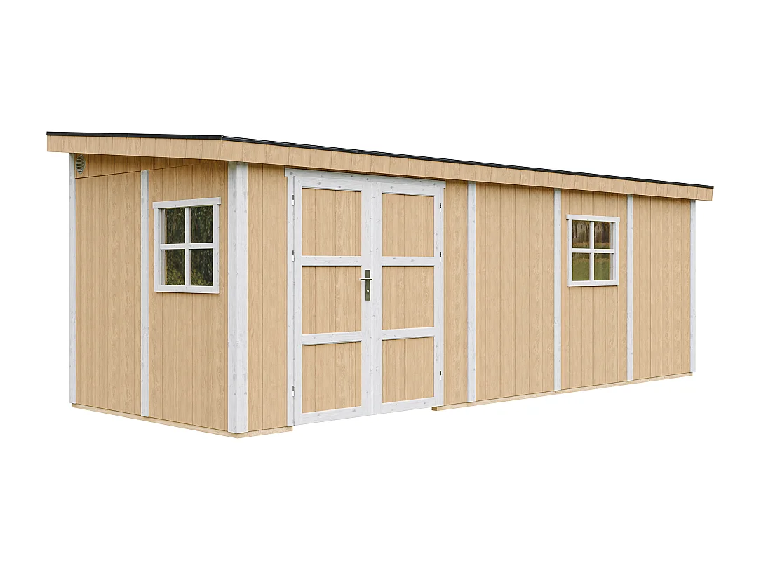 Domek ogrodowy najwyższej jakości - 14,3 m² - H231x248x648 cm - bez podłogi i ściany bocznej - M941B-HARVEST HONEY 3793190 - obrazek 1