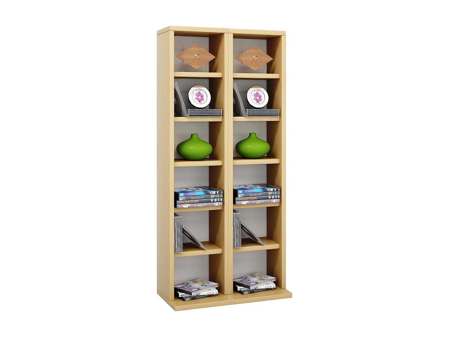 Drewno CD DVD Stand Shelf Cabinet Milano 1607581 - obrazek 1