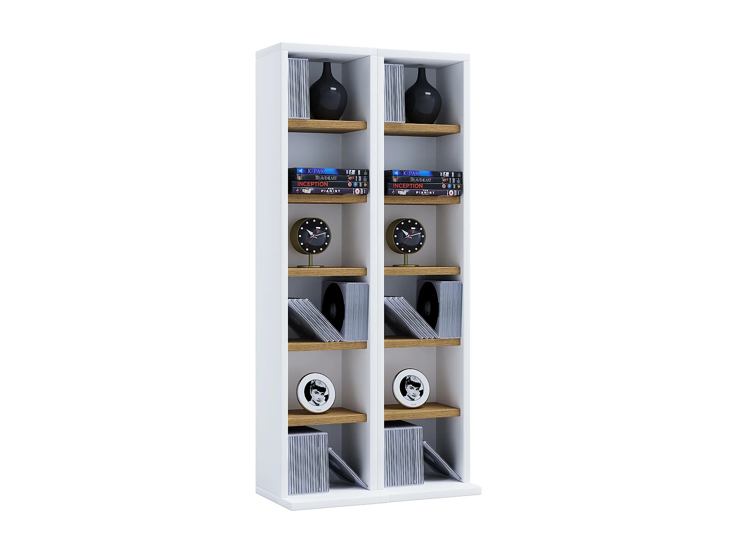 Drewno CD DVD Stand Shelf Cabinet Milano 1967121 - obrazek 1