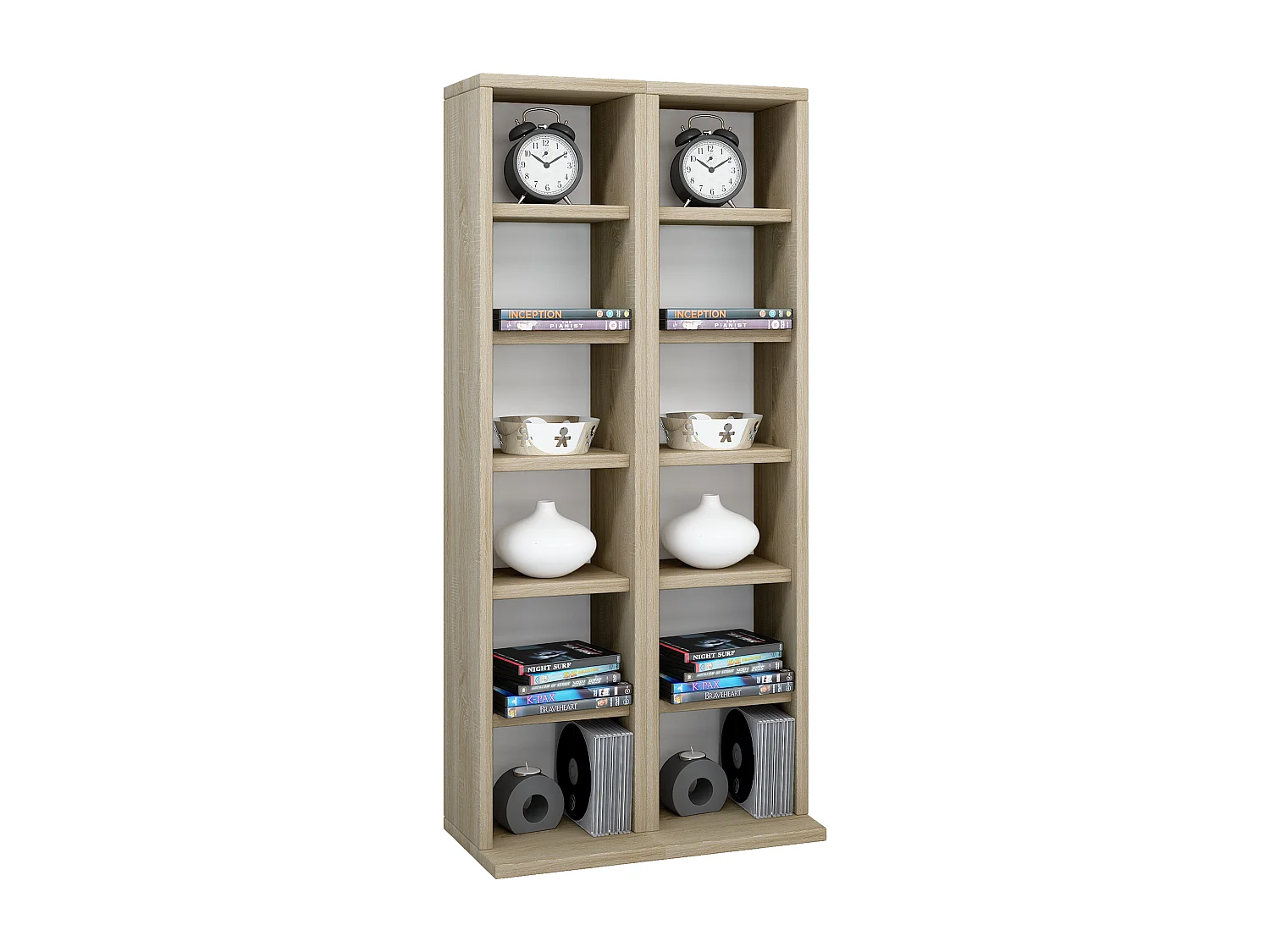 Drewno CD DVD Stand Shelf Cabinet Milano 1607845 - obrazek 1