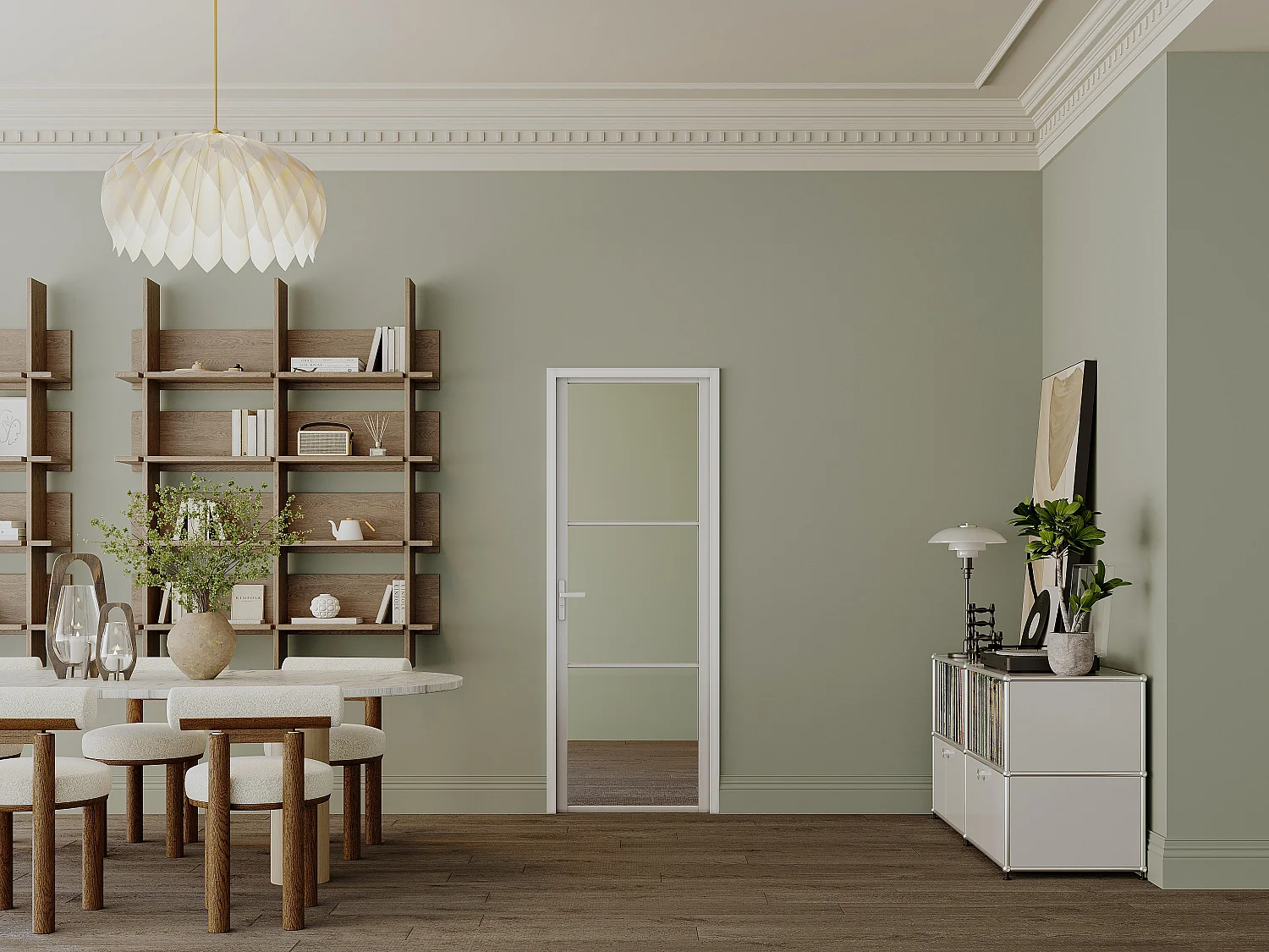 Blok drzwiowy odwracalny z aluminium i szkła hartowanego – W204 x S93 cm – Biały – MASERU 4929922