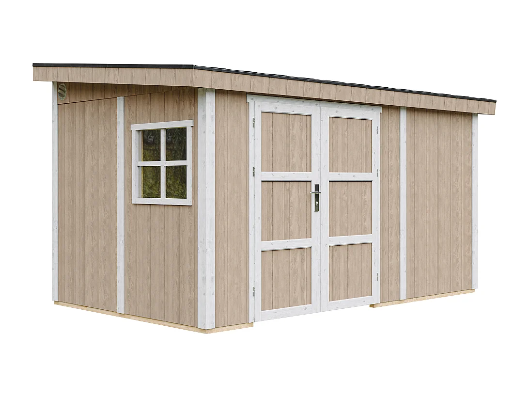 Domek ogrodowy najwyższej jakości - 8,68 m² - H231x248x412 cm - bez podłogi i ściany bocznej - M939B-TERRA BROWN 3793181 - obrazek 1