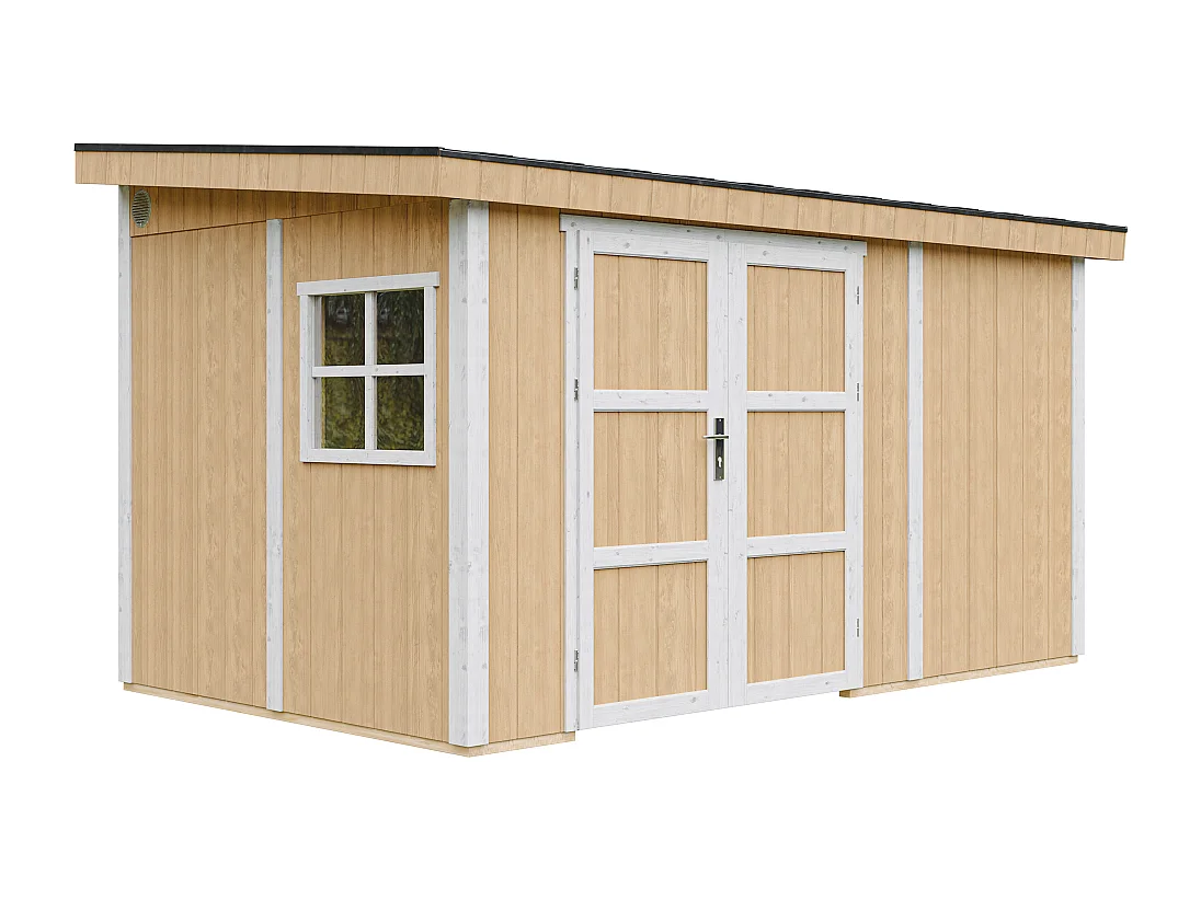 Domek ogrodowy najwyższej jakości - 8,68 m² - H231x248x412 cm - bez podłogi i ściany bocznej - M939B-HARVEST HONEY 3793198 - obrazek 1