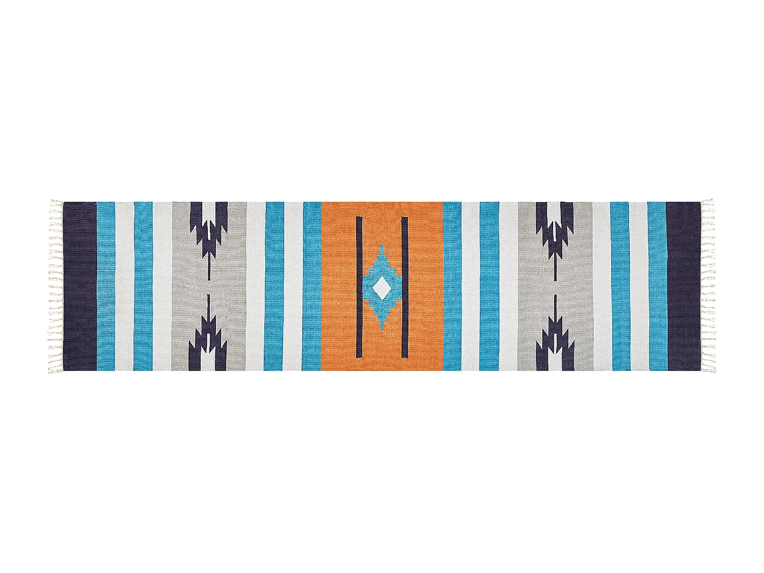 Dywan bawełniany kilim 80 x 300 cm wielokolorowy NORATUS 1319813 - obrazek 1