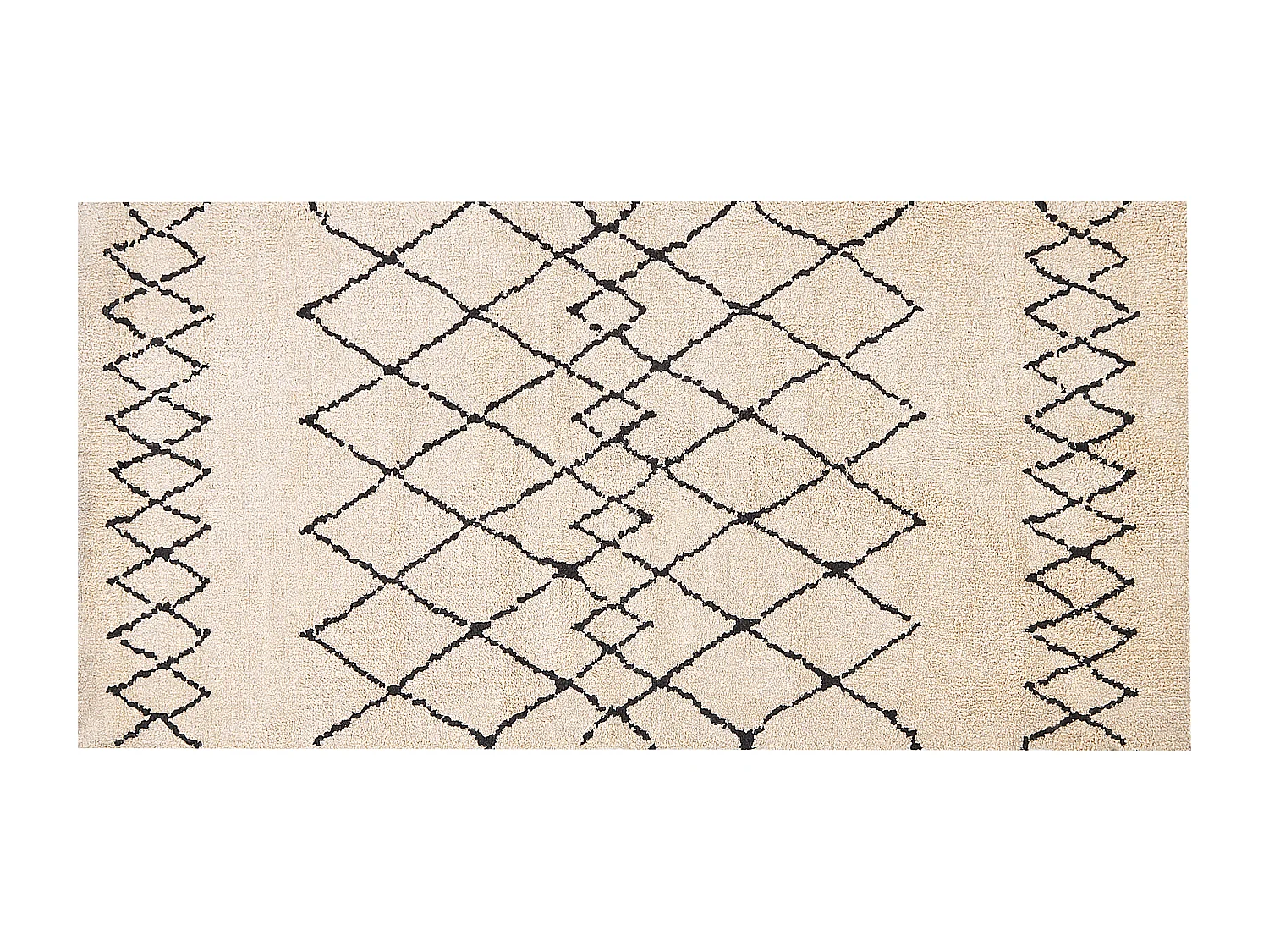 Dywan 80 x 150 cm beżowo-czarny HAVSA 444133 - obrazek 1