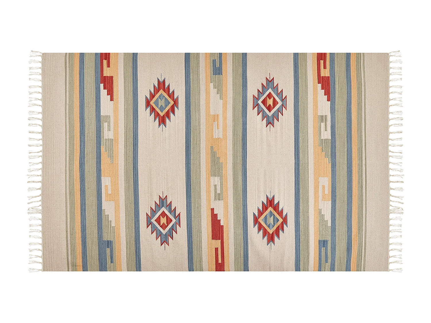 Dywan bawełniany kilim 140 x 200 cm wielokolorowy APARAN 1356719 - obrazek 1