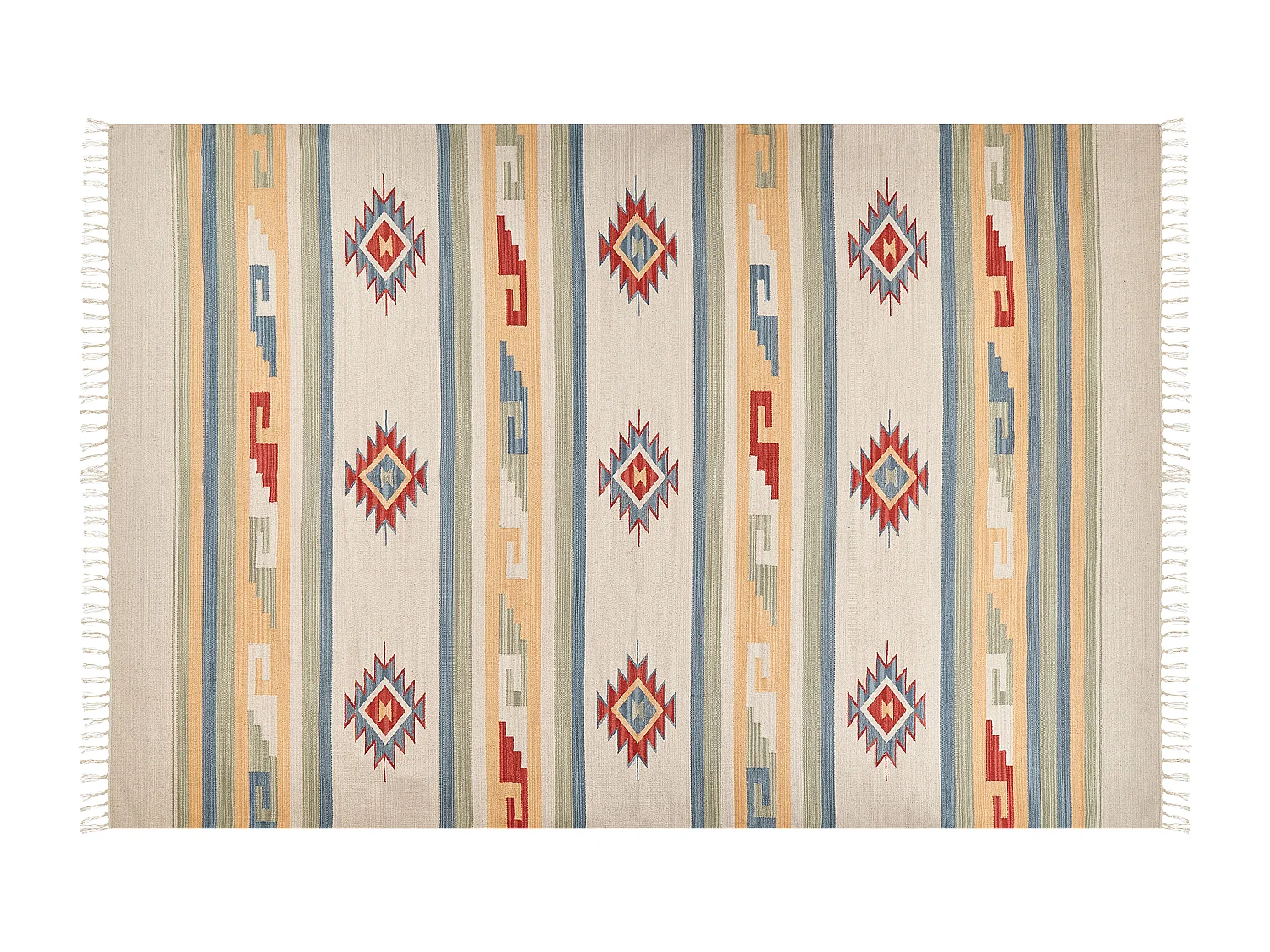 Dywan bawełniany kilim 200 x 300 cm wielokolorowy APARAN 1356721