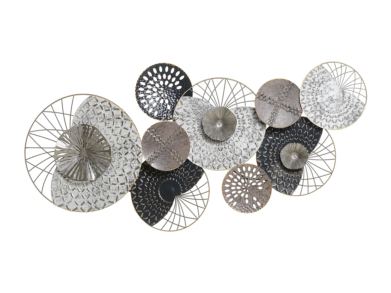 Dekoracja ścienna CESIUM Metal 58 cm Srebrny 142491 - obrazek 1