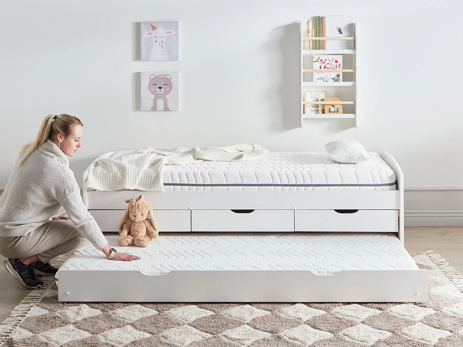 Materac memory foam zdejmowany pokrowiec 80 x 200 cm PETITE 3774169 - obrazek 1
