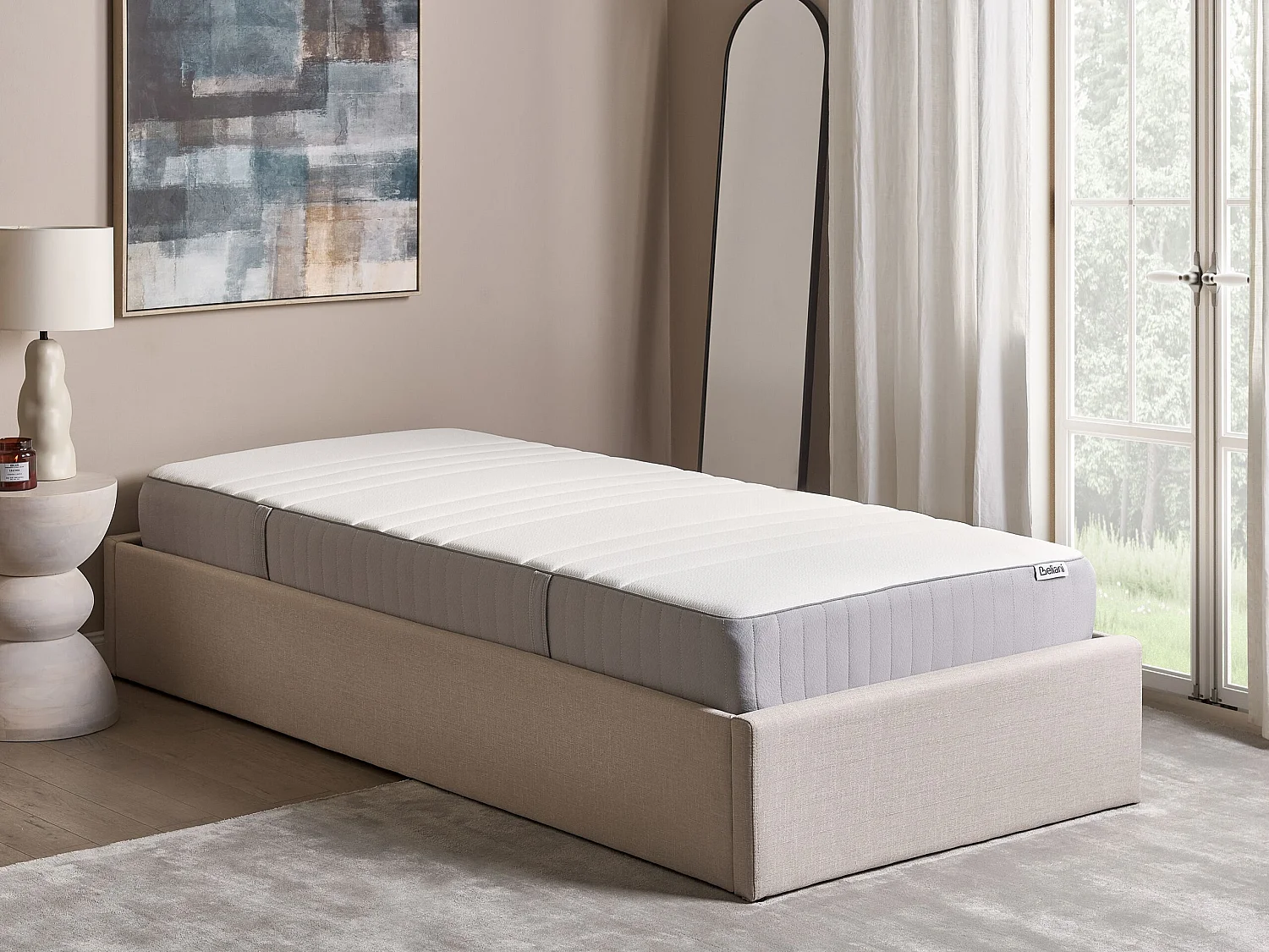 Materac memory foam zdejmowany pokrowiec 90 x 200 cm twardy FANCY 3001772 - obrazek 1