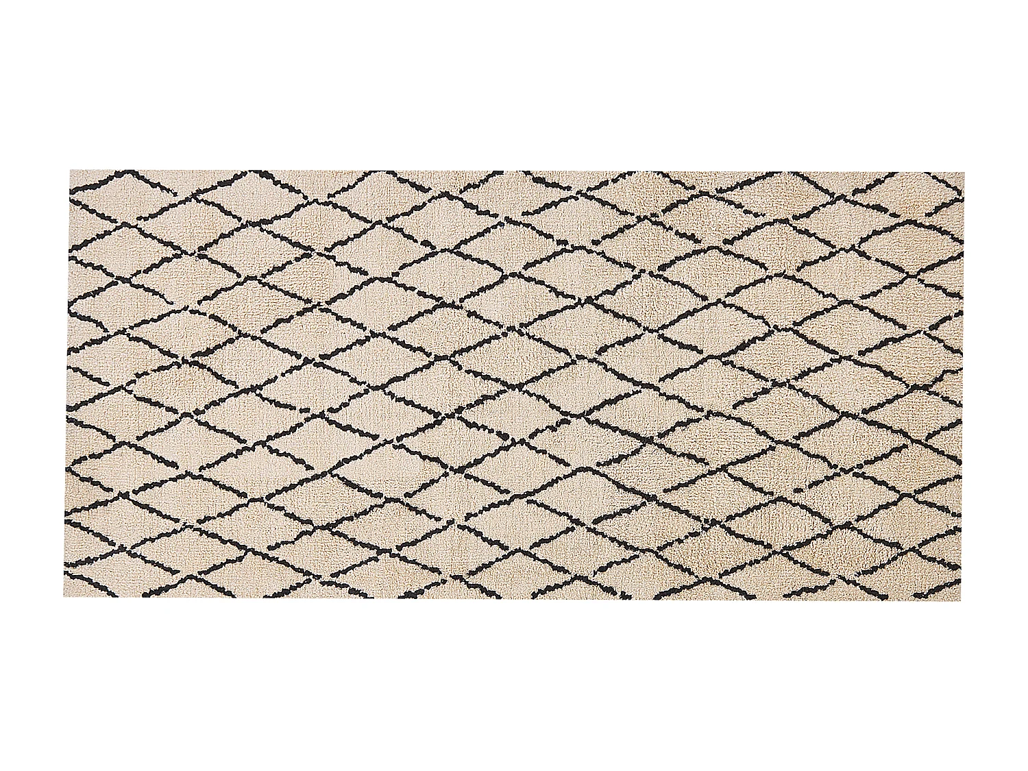 Dywan 80 x 150 cm beżowo-czarny MIDYAT 444137 - obrazek 1