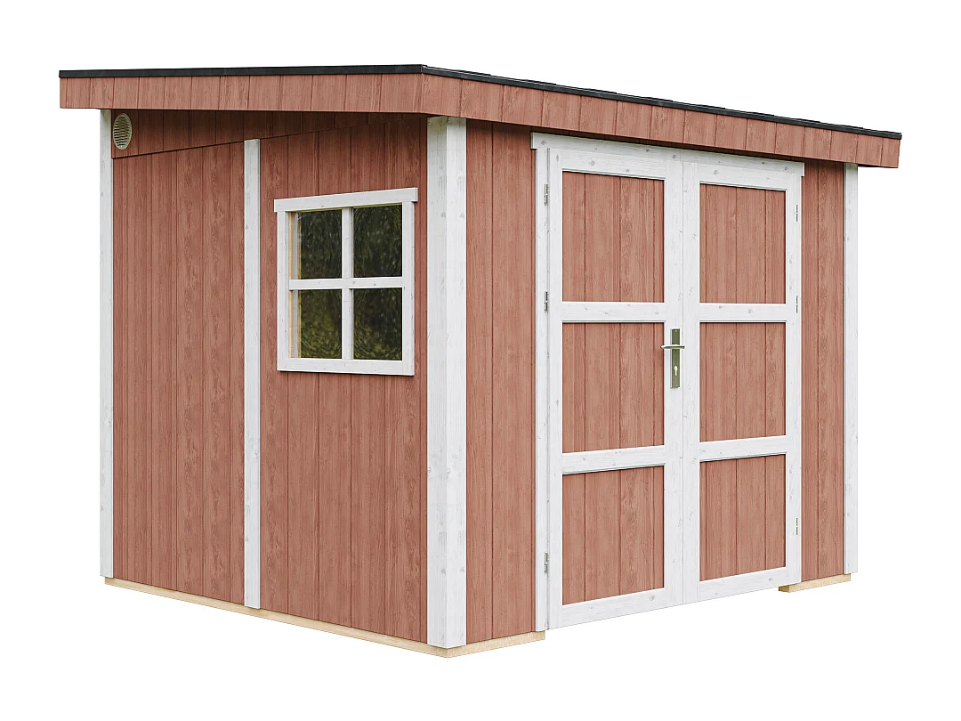 Domek ogrodowy najwyższej jakości - 5,9 m² - H231x248x294 cm - bez podłogi i ściany bocznej - M938B-REDWOOD RED 3793185 - obrazek 1