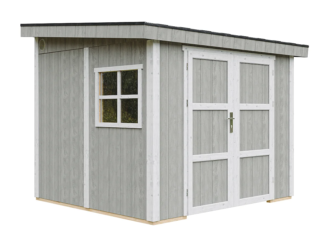 Domek ogrodowy najwyższej jakości - 5,9 m² - H231x248x294 cm - bez podłogi i ściany bocznej - M938B-TUNDRA GREY 3793195 - obrazek 1