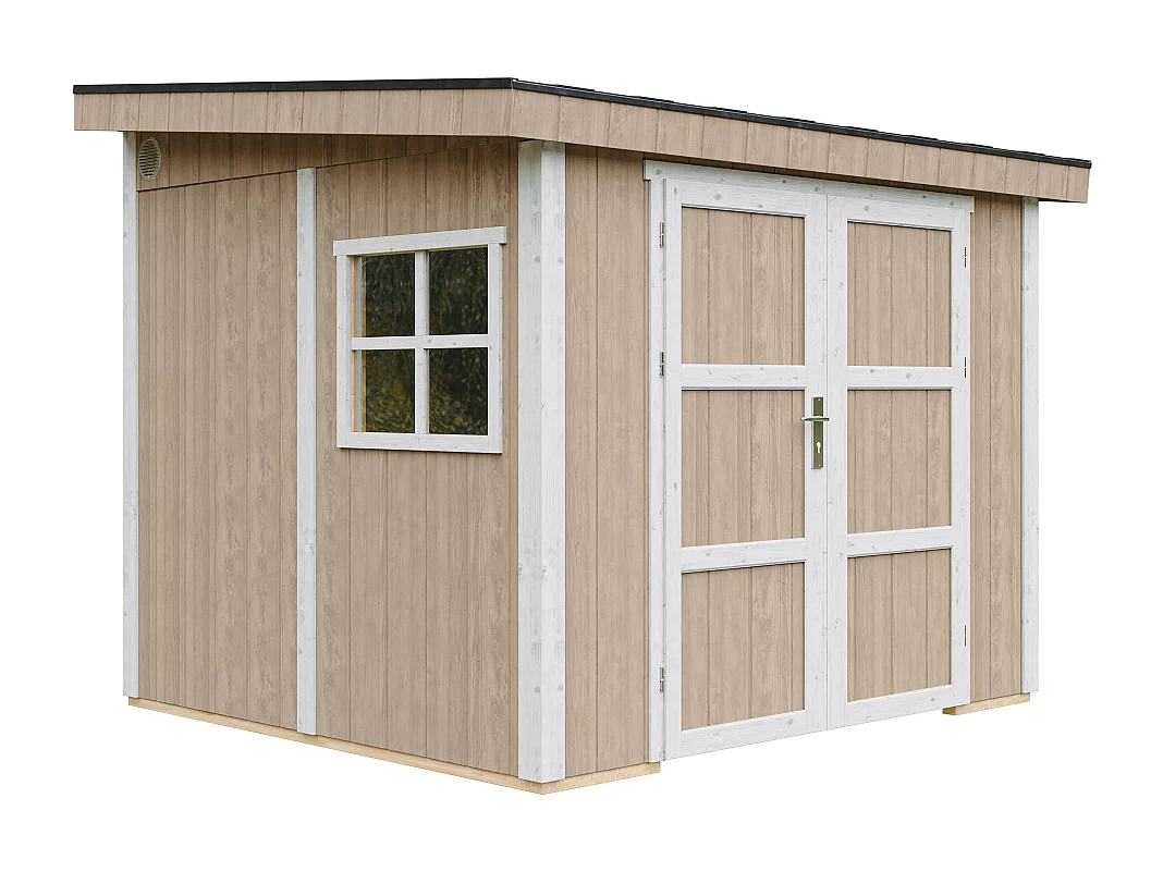 Domek ogrodowy najwyższej jakości - 5,9 m² - H231x248x294 cm - bez podłogi i ściany bocznej - M938B-TERRA BROWN 3793194 - obrazek 1