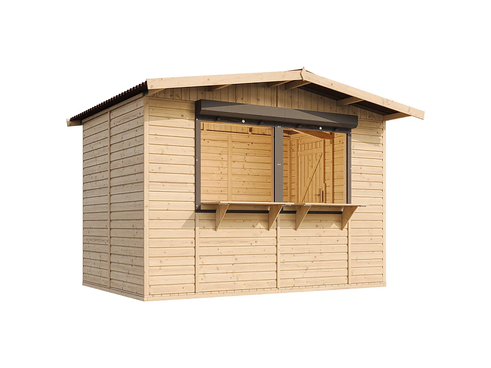 Drewniany kiosk ogrodowy – 263 x 336 cm - 6 m2 - M150Z 4957445 - obrazek 1