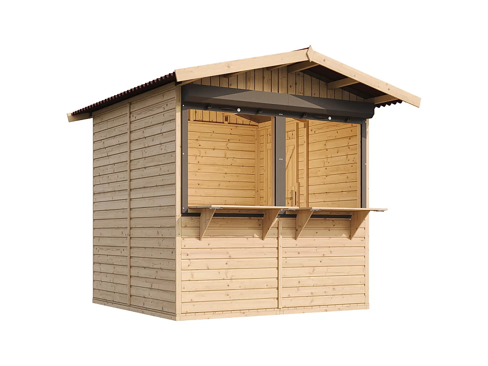 Drewniany kiosk ogrodowy – 253x263 cm - 4 m² - M149Z 4957448 - obrazek 1
