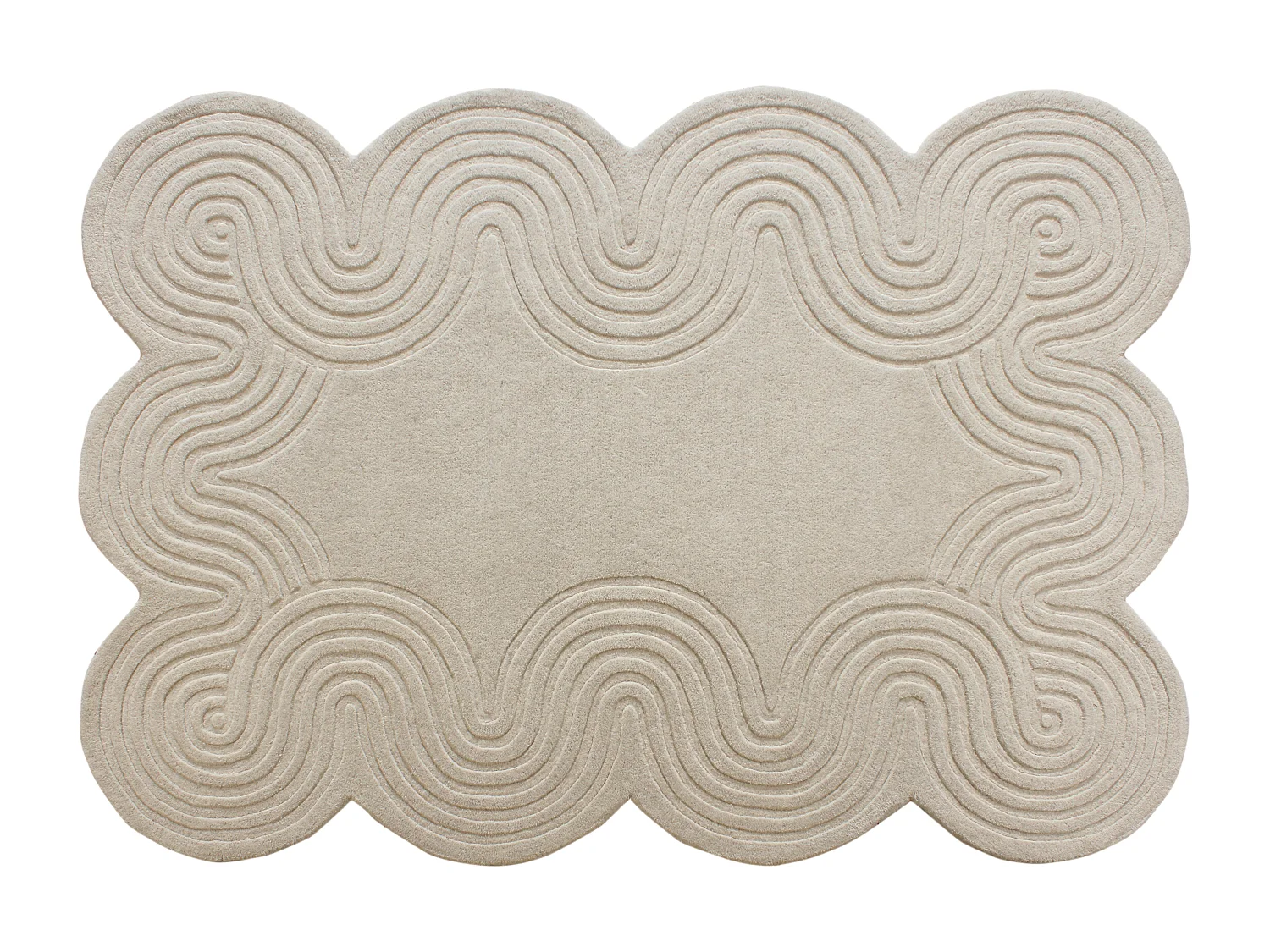 Dywan tuftowany 100% wełna - 200 x 290 cm - Beżowy - 2000g/m² - LUVERA 4826212 - obrazek 1