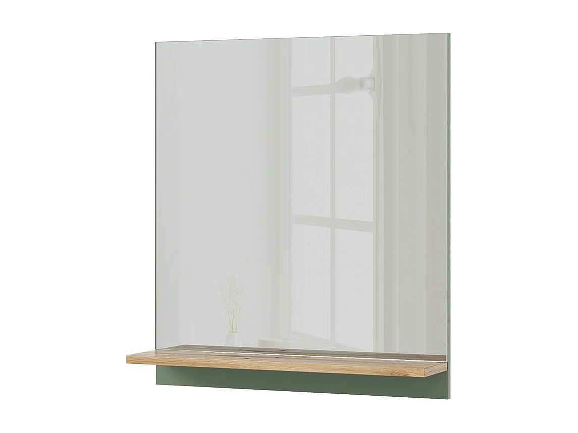 Lustro łazienkowe zielony/rzemieślniczy 60x14x67 marelle 4773539 - obrazek 1