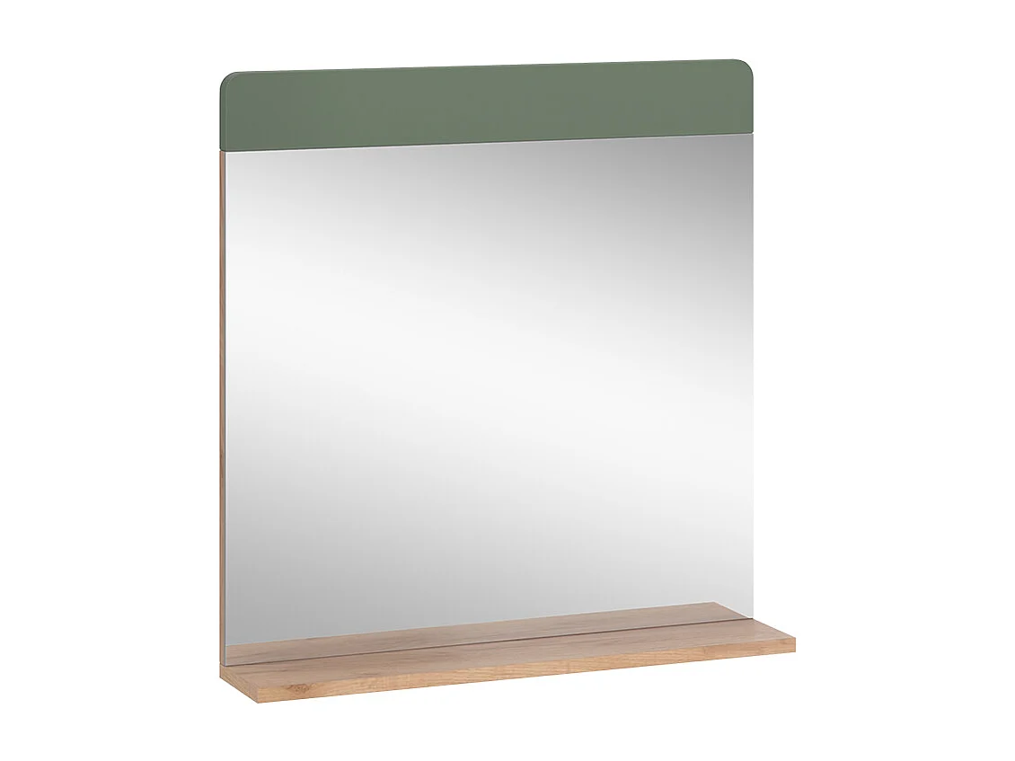 Lustro łazienkowe zielony/złoty dąb 60x12x62 izan 4773515 - obrazek 1
