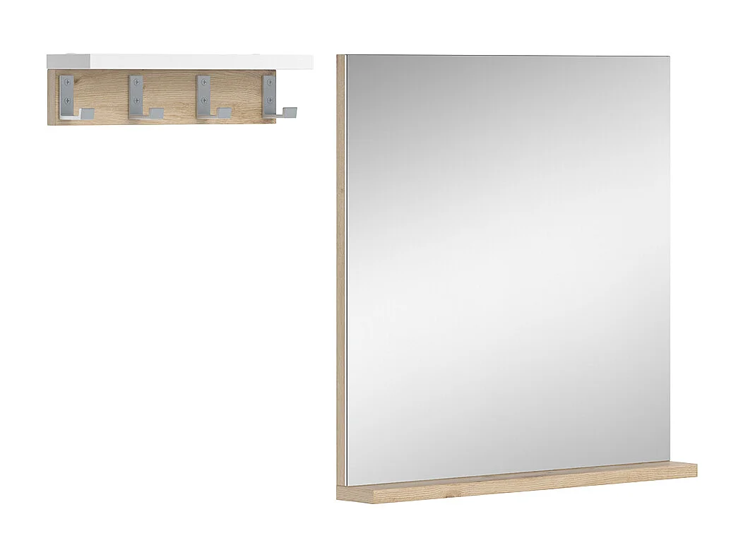 Lustro łazienkowe biały 50x8x51.6 henri 4773493 - obrazek 1