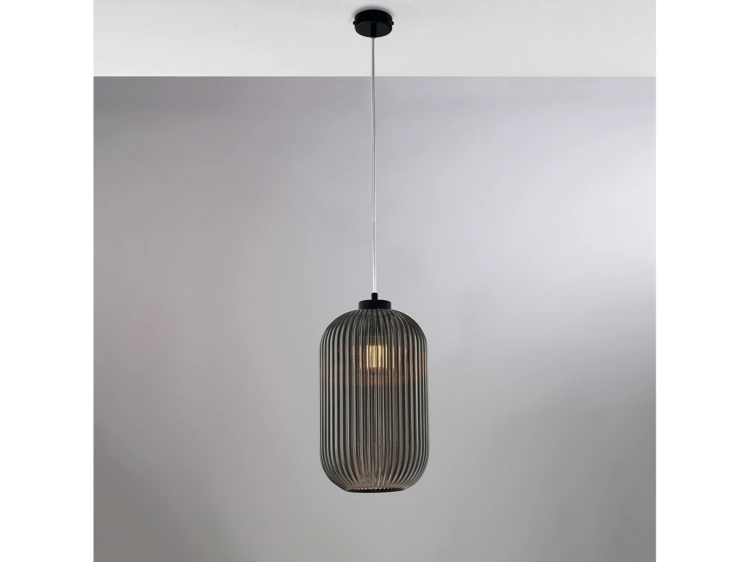 Lampa sufitowa Malena z metalu i polerowanego chromowanego aluminium ze zintegrowaną diodą LED H.12 Ø40 BL247-PCR 4074324
