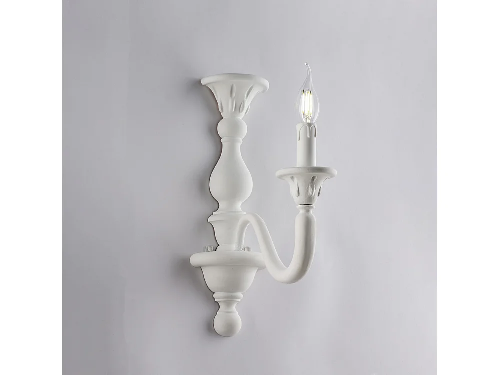 Lucca Shabby White Wooden Wall Light 1 Light .13 P.26 BL271-AP1-BCO 3717183