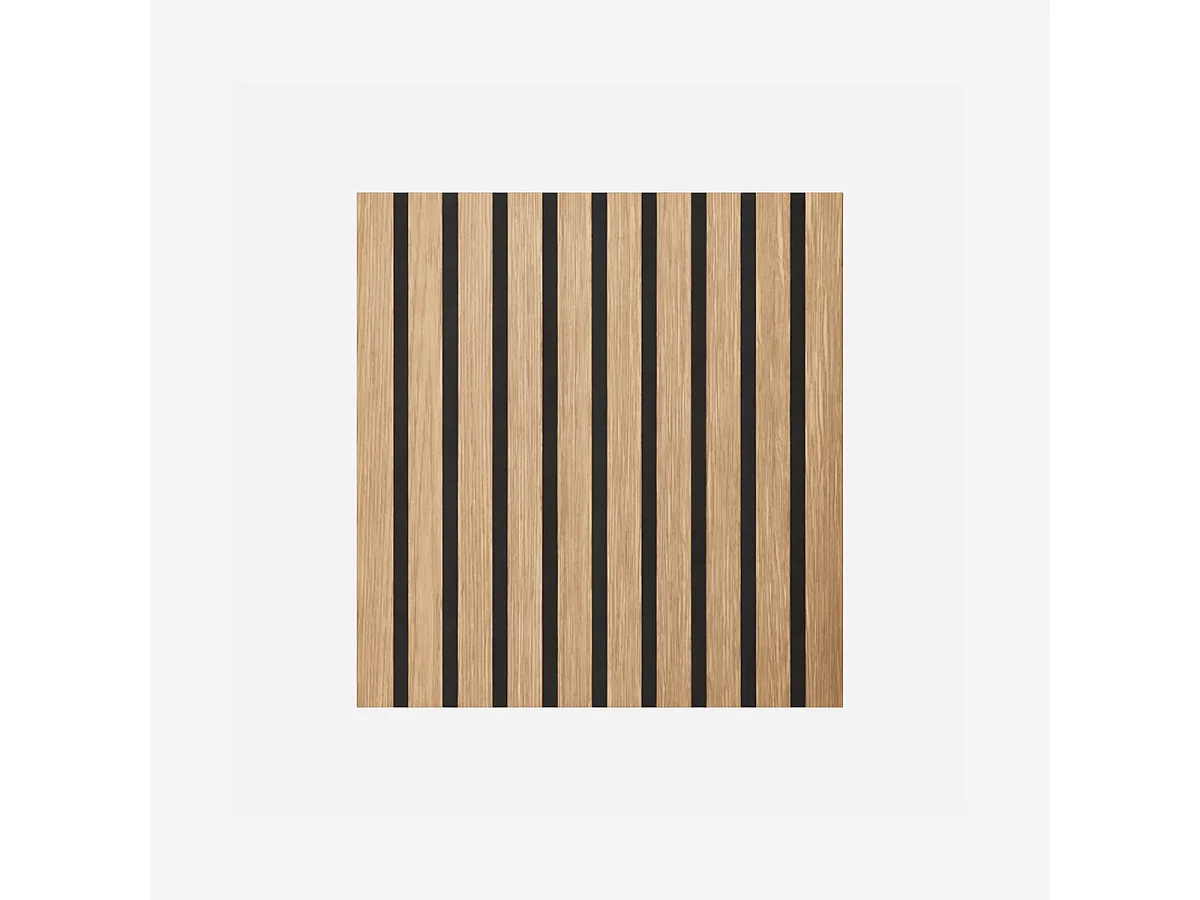Dekoracyjny panel ścienny z listew drewnianych, listew MDF i filcu PET, zestaw 12 sztuk, 60×60 cm, dźwiękochłonna okładzina ścienna, dąb 4902439