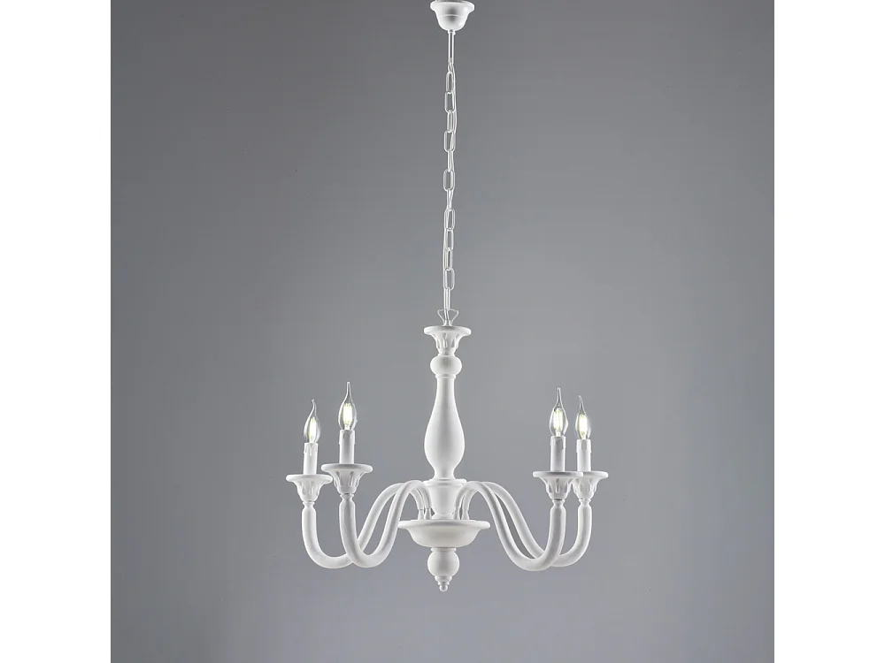 Żyrandol Lucca Shabby White Wooden 5 Lights 116 Ø62 BL271-5-BCO 3717140