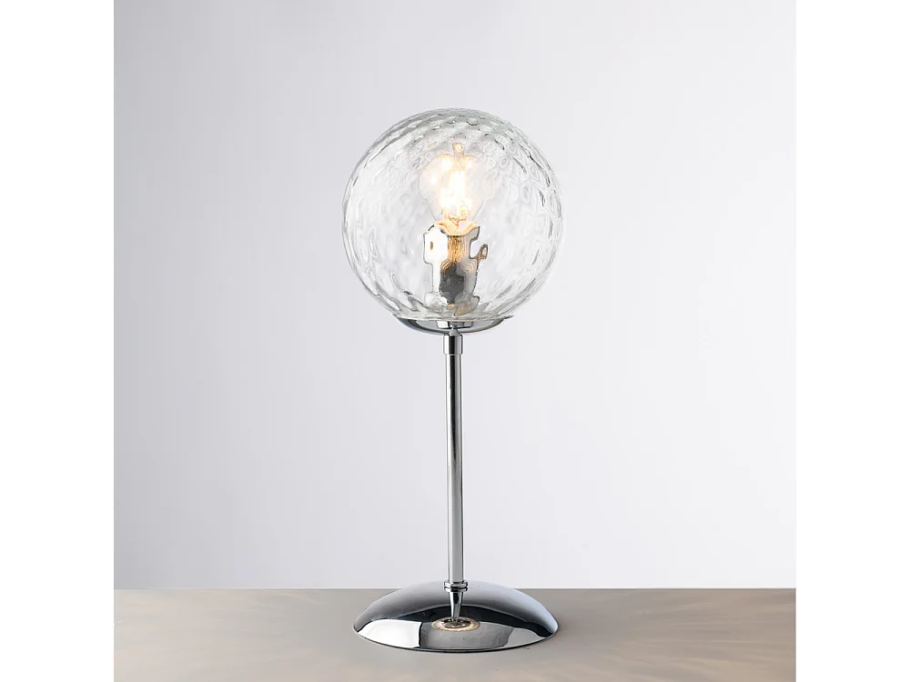 Lampa stołowa Demetra z polerowanego chromowanego żelaza 1 światło H.32 Ø13 BL279-LT-CR 3717196 - obrazek 1