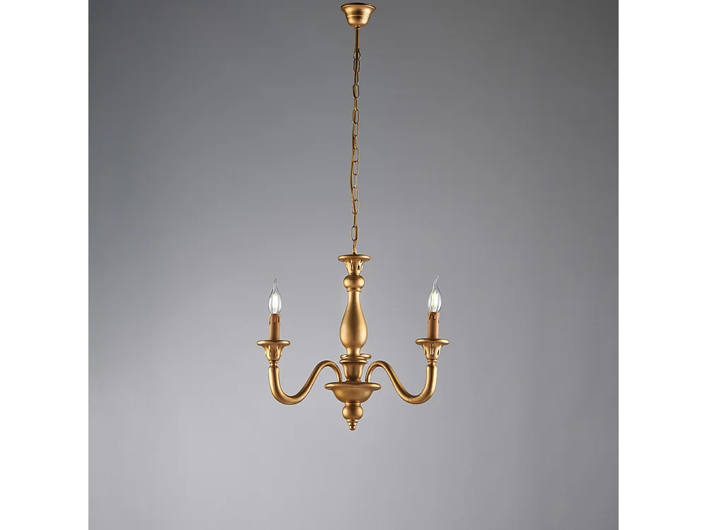 Żyrandol Lucca Antique Gold Wood 3 światła 108 Ø41 BL271-3-OR 3717226 - obrazek 1