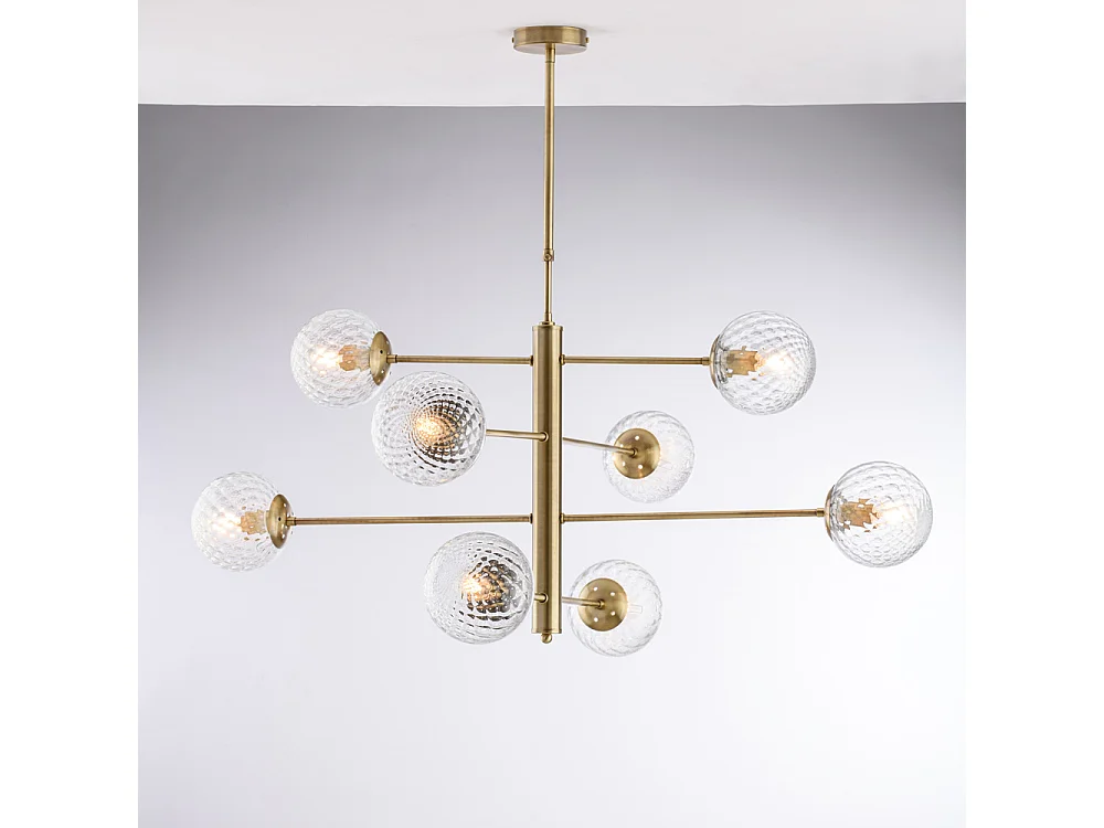 Lampa wisząca Demetra z brązowanego żelaza szczotkowanego 8 lamp 108 Ø103 BL279-8-BRZ 3717378 - obrazek 1