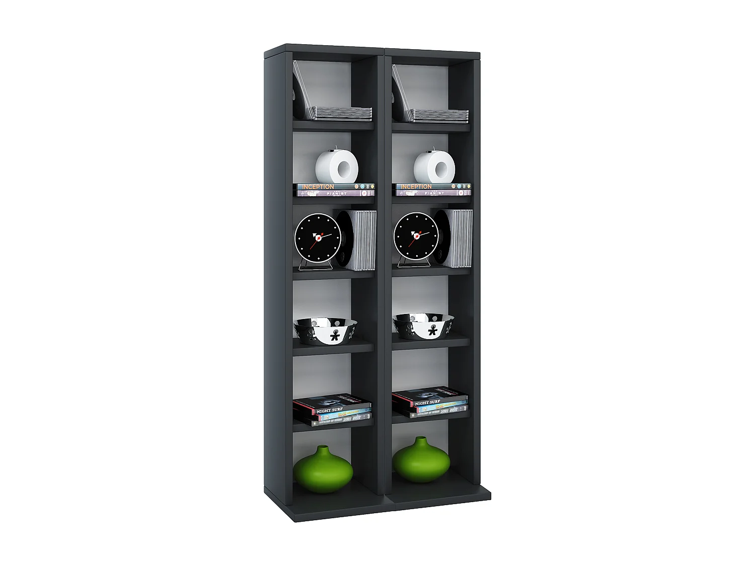 Drewno CD DVD Stand Shelf Cabinet Milano 1607691 - obrazek 1