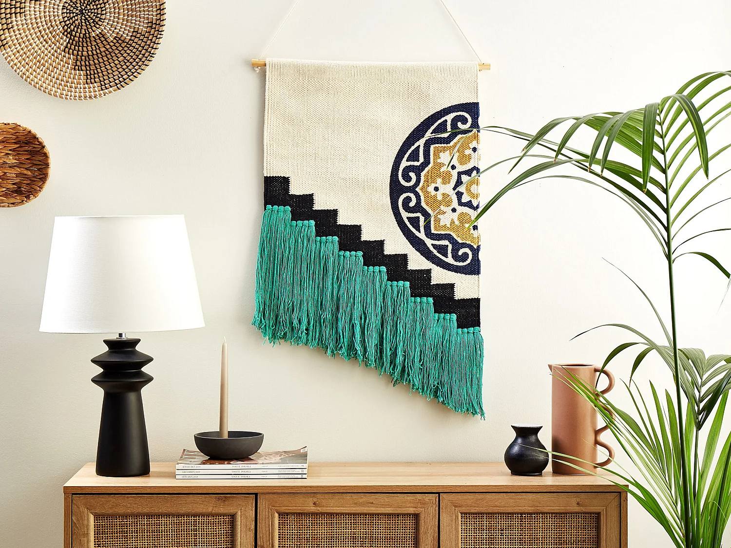 Makrama ścienna NOWSHERA Bawełna 110 cm Kolorowy 668757 - obrazek 1