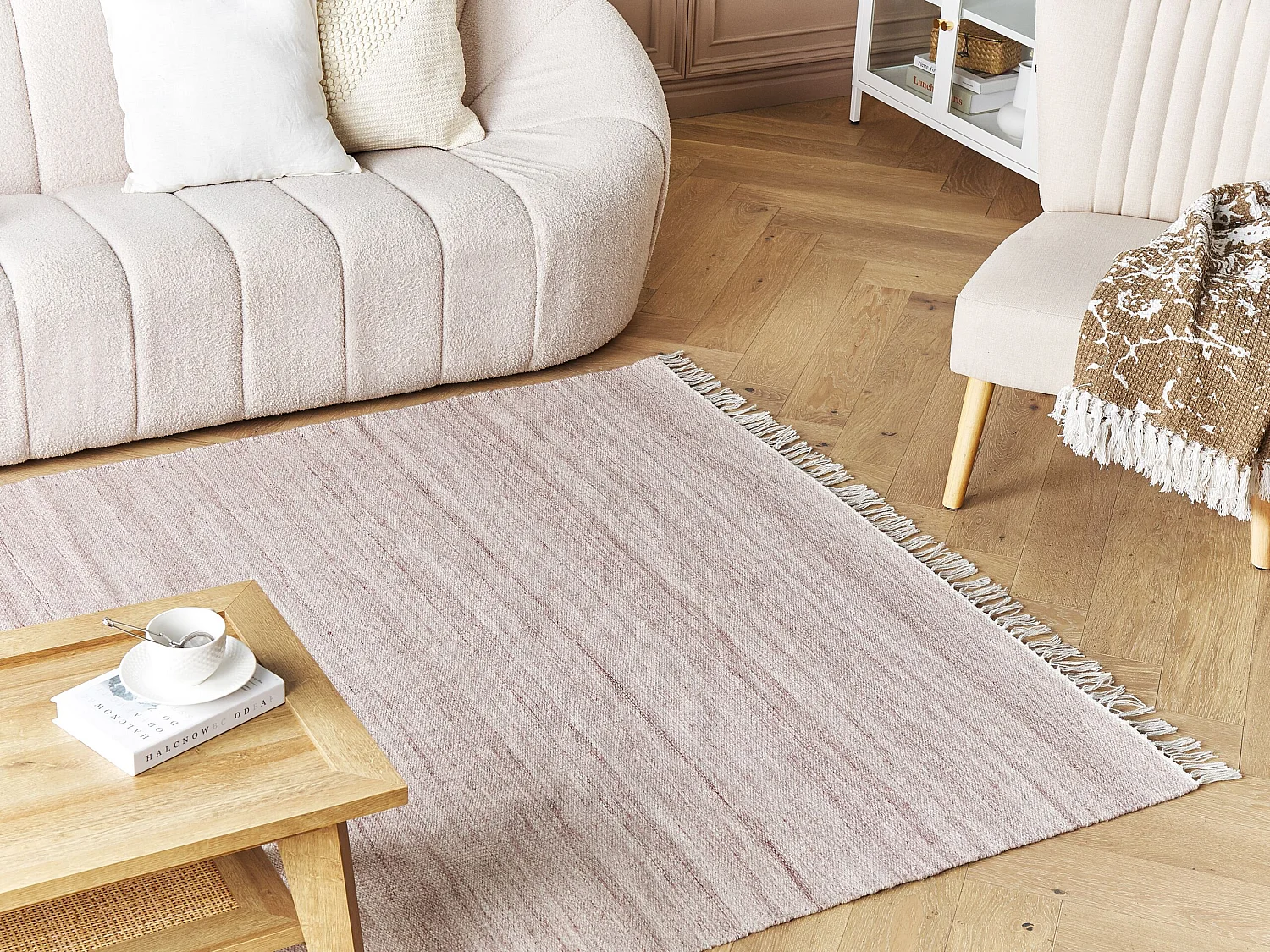 Dywan 160 x 230 cm jasnoczerwony MALHIA 688129 - obrazek 1