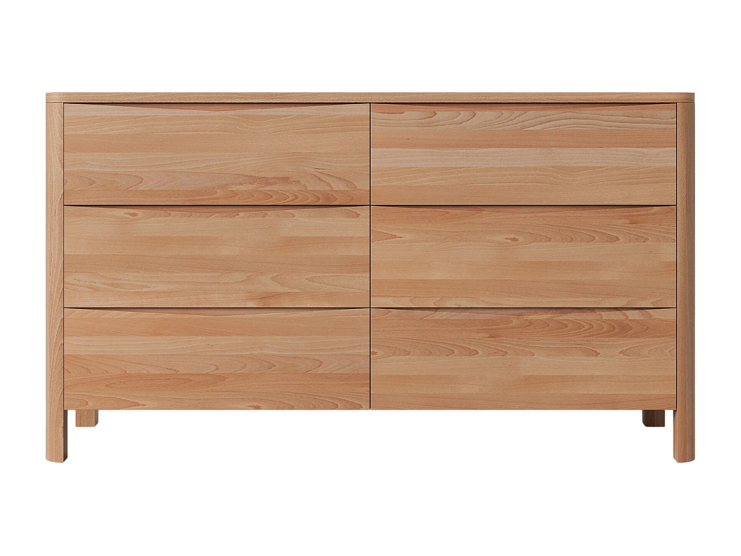 Drewniana komoda bukowa Visby MODENA LOW 150/kol.naturalny 4385013 - obrazek 1