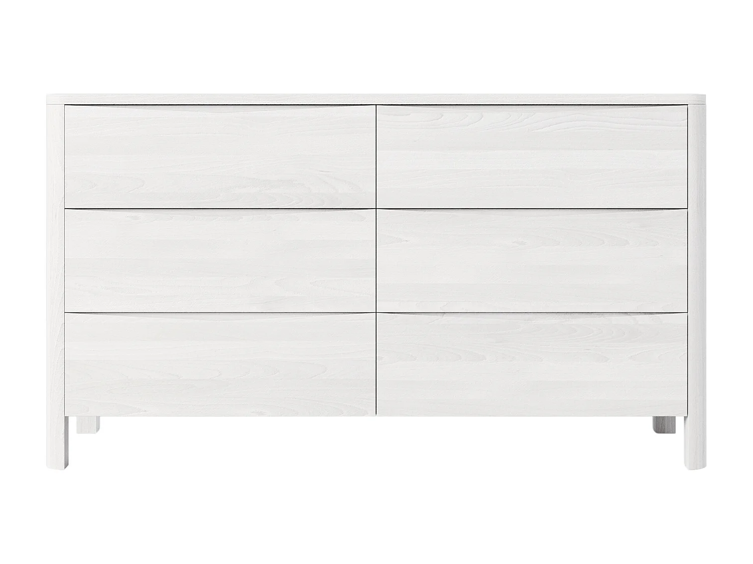 Drewniana komoda bukowa Visby MODENA LOW 150/kol. biała 4385014 - obrazek 1